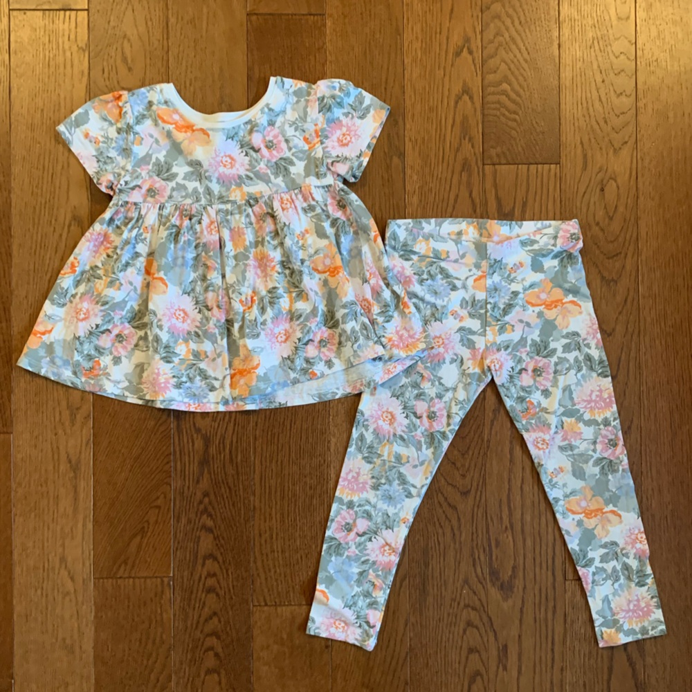 Next floral top/bottom outfit, 4/5 years